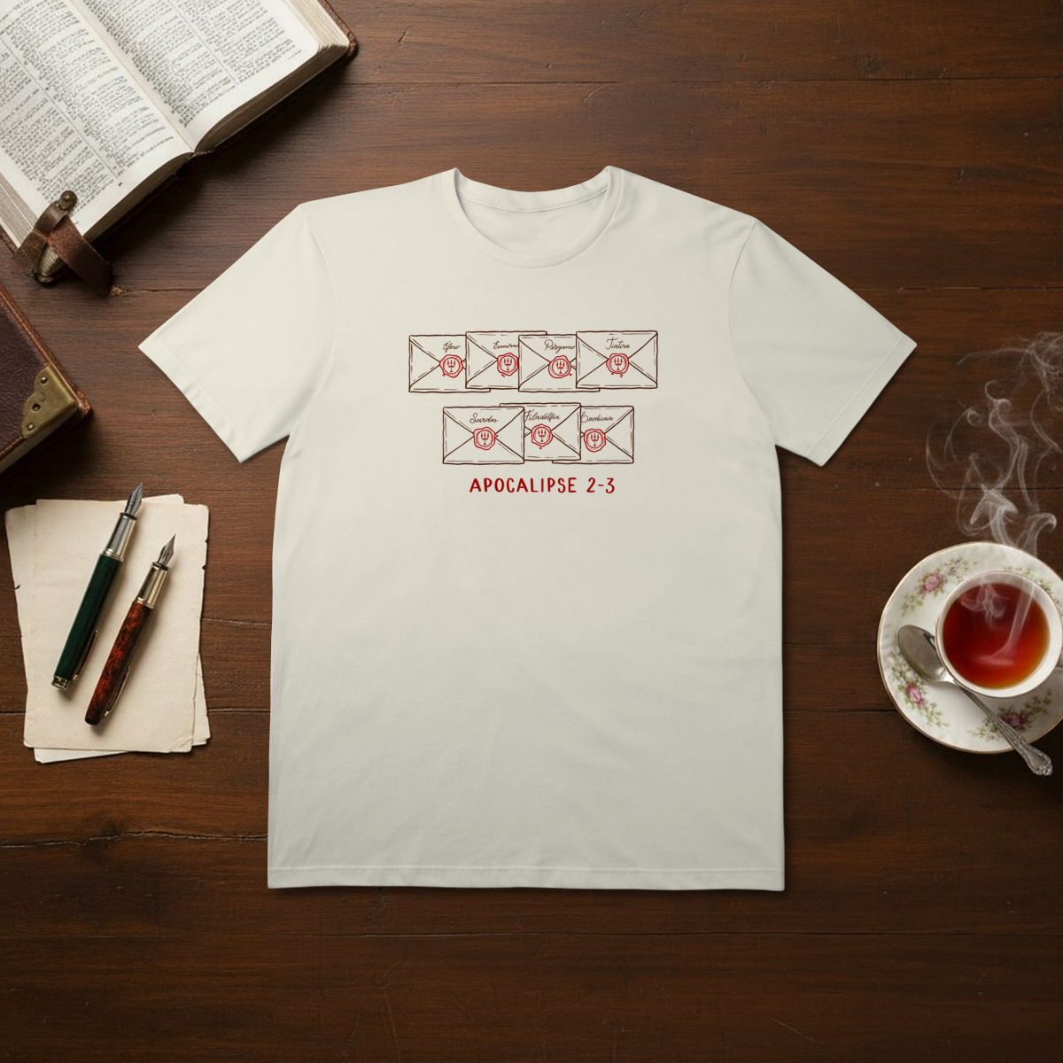 Nome do produto: Camiseta Clássica - Cartas às 7 Igrejas