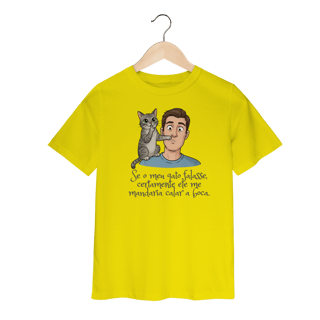 Nome do produto Camiseta Infantil - Se Meu Gato Falasse