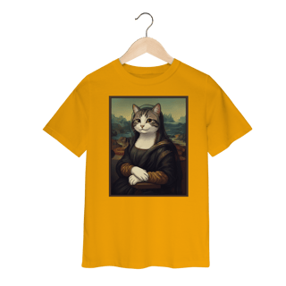 Nome do produto Camiseta Infantil - Mona Lisa Cat