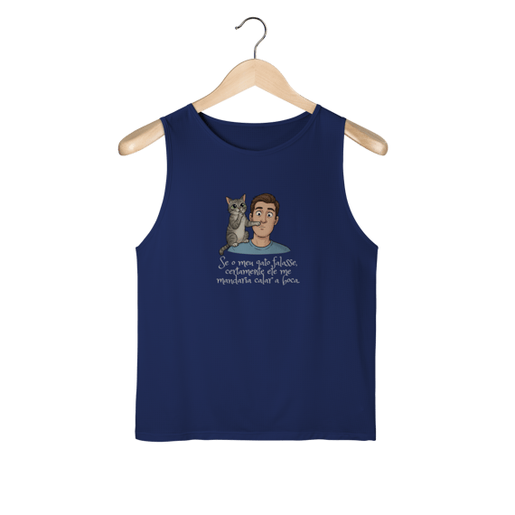 Regata (Masc) Dry Fit - Se Meu Gato Falasse