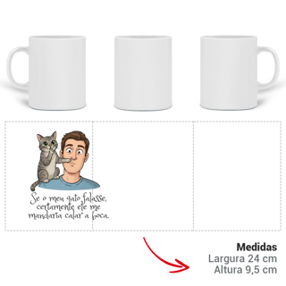 Nome do produto Caneca - Se Meu Gato Falasse