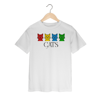 Nome do produto Camiseta Infantil - Cats