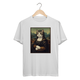 Nome do produto Camiseta Dry Fit - Mona Lisa Cat