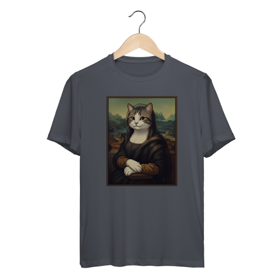 Camiseta Dry Fit - Mona Lisa Cat