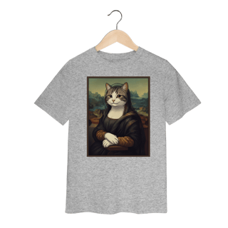 Nome do produto Camiseta Infantil - Mona Lisa Cat