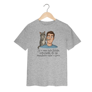Nome do produto Camiseta Infantil - Se Meu Gato Falasse