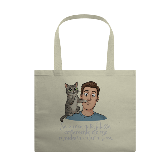Ecobag Grande - Se Meu Gato Falasse