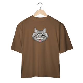 Nome do produto Camiseta Oversized - Einstein Cat