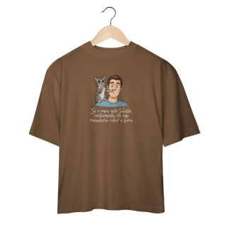 Nome do produto Camiseta Oversized - Se Meu Gato Falasse