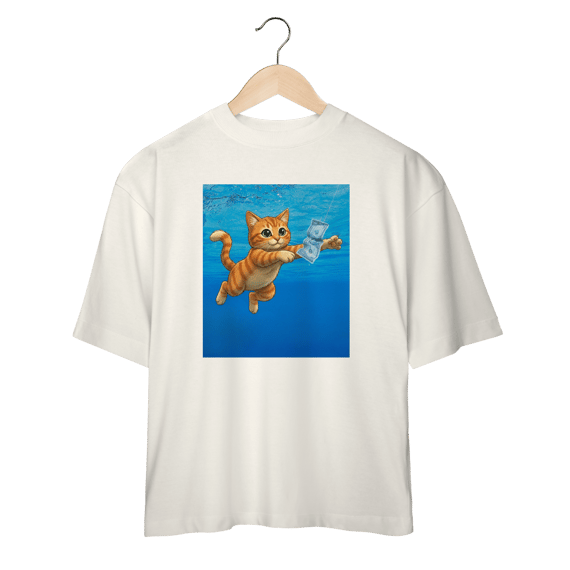 Camiseta Oversized - Cat Nevermind
