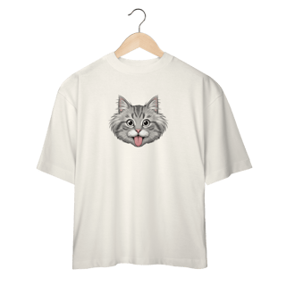 Nome do produto Camiseta Oversized - Einstein Cat