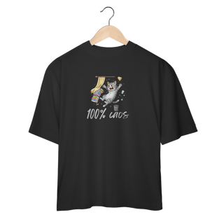 Nome do produto Camiseta Oversized - 100% Caos