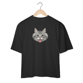 Nome do produto Camiseta Oversized - Einstein Cat