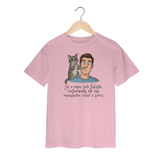 Nome do produto Camiseta Infantil - Se Meu Gato Falasse