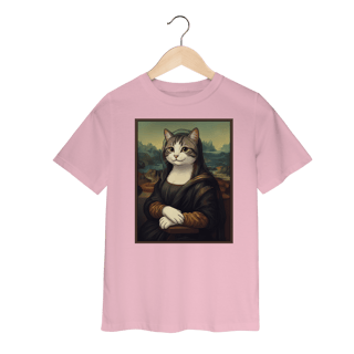 Nome do produto Camiseta Infantil - Mona Lisa Cat