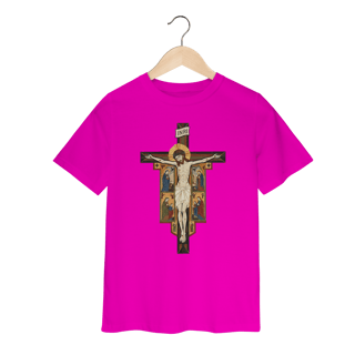 Nome do produto Camiseta Infantil - Cruz de Damião