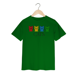 Nome do produto Camiseta Infantil - Cats