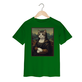 Nome do produto Camiseta Infantil - Mona Lisa Cat