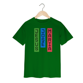 Nome do produto Camiseta Infantil - Jesus, José e Maria