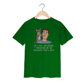 Nome do produto Camiseta Infantil - Se Meu Gato Falasse