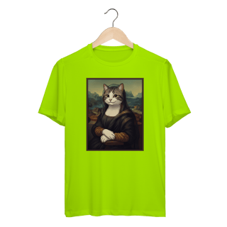 Nome do produto Camiseta Dry Fit - Mona Lisa Cat