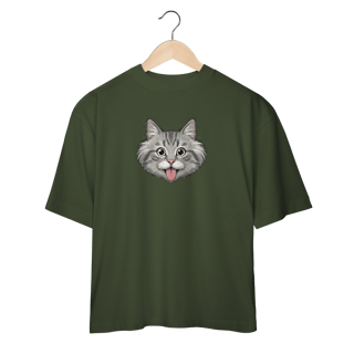Nome do produto Camiseta Oversized - Einstein Cat