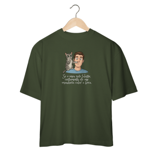 Nome do produto Camiseta Oversized - Se Meu Gato Falasse
