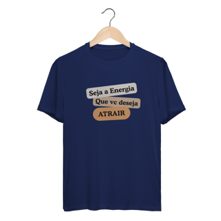 Nome do produto Camiseta Sport Dry UV “Seja Energia” – Coleção Frequência Positiva