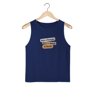 Nome do produto Camiseta Regata Masc. Sport Dry UV “Seja Energia” – Coleção Frequência Positiva