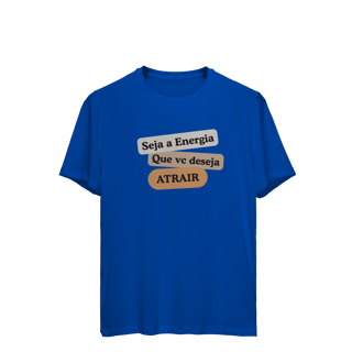 Nome do produto Camiseta Sport Dry UV “Seja Energia” – Coleção Frequência Positiva