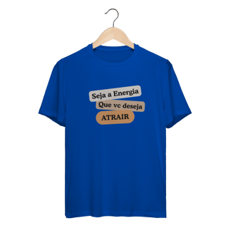 Nome do produto Camiseta Sport Dry UV “Seja Energia” – Coleção Frequência Positiva