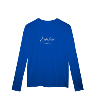 Nome do produto Camiseta Manga Longa Sport Dry UV “Está feito.” – Coleção Manifestar é Vibração