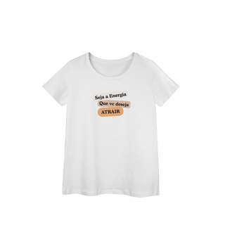 Nome do produto Camiseta Baby Long “Seja Energia” – Coleção Frequência Positiva