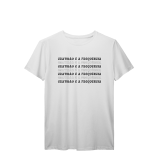 Nome do produto Camiseta T-Shirt “Gratidão é a Frequência” | Unissex, 9 Cores