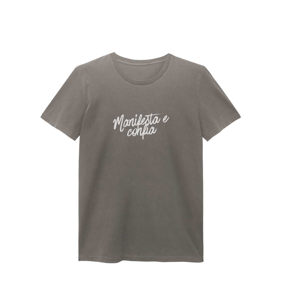 Nome do produto: Camiseta Baby Long Estonada “Manifesta e Confia” | 4 Cores