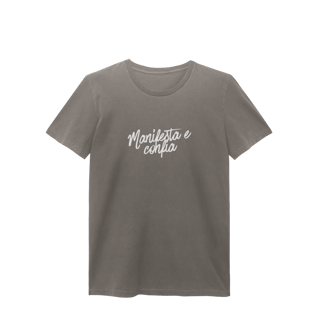 Camiseta Baby Long Estonada “Manifesta e Confia” | 4 Cores