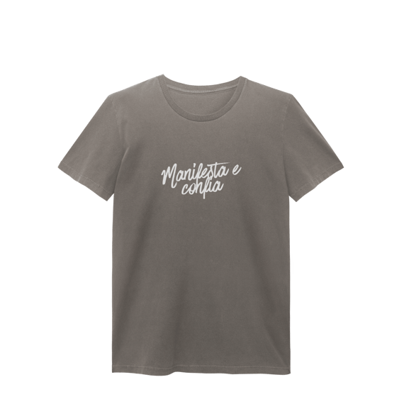 Camiseta Baby Long Estonada “Manifesta e Confia” | 4 Cores