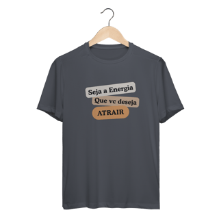 Nome do produto Camiseta Sport Dry UV “Seja Energia” – Coleção Frequência Positiva