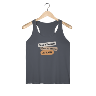 Nome do produto Camiseta Regata Fem. Sport Dry UV “Seja Energia” – Coleção Frequência Positiva