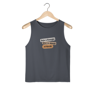 Nome do produto Camiseta Regata Masc. Sport Dry UV “Seja Energia” – Coleção Frequência Positiva