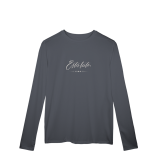 Nome do produto Camiseta Manga Longa Sport Dry UV “Está feito.” – Coleção Manifestar é Vibração