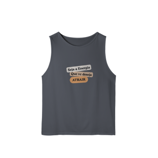 Nome do produto Camiseta Regata Masc. Sport Dry UV “Seja Energia” – Coleção Frequência Positiva