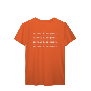 Nome do produto Camiseta T-Shirt “Gratidão é a Frequência” | Unissex, 9 Cores