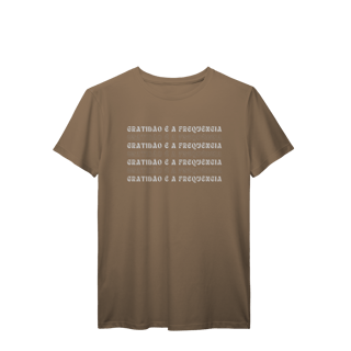 Nome do produto Camiseta T-Shirt “Gratidão é a Frequência” | Unissex, 9 Cores