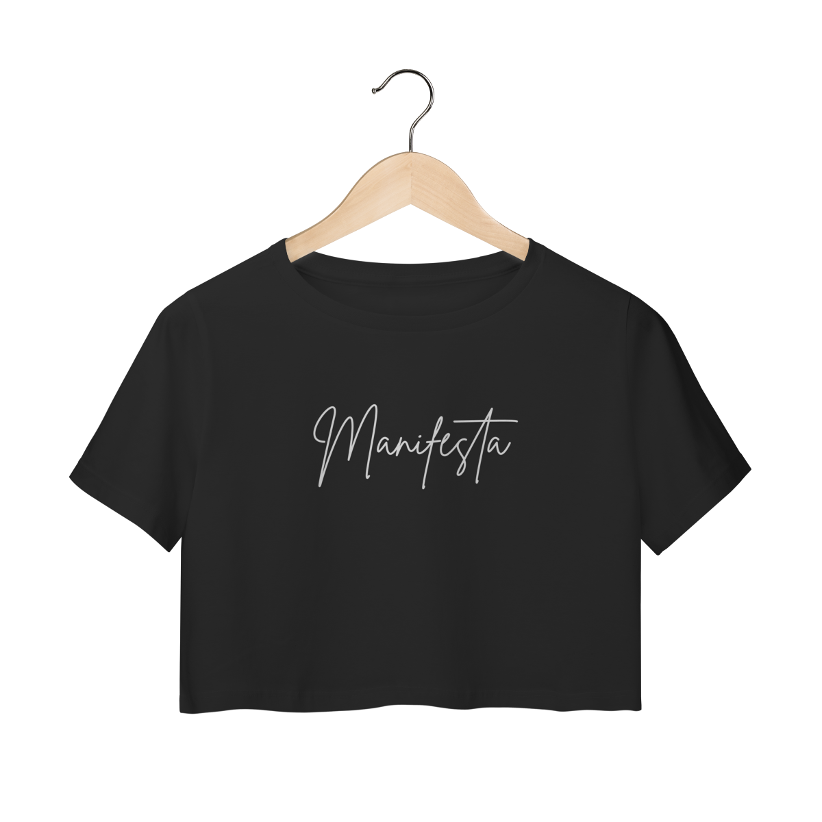 Nome do produto: Camiseta Cropped “Manifesta” – Coleção Manifestar é Vibração