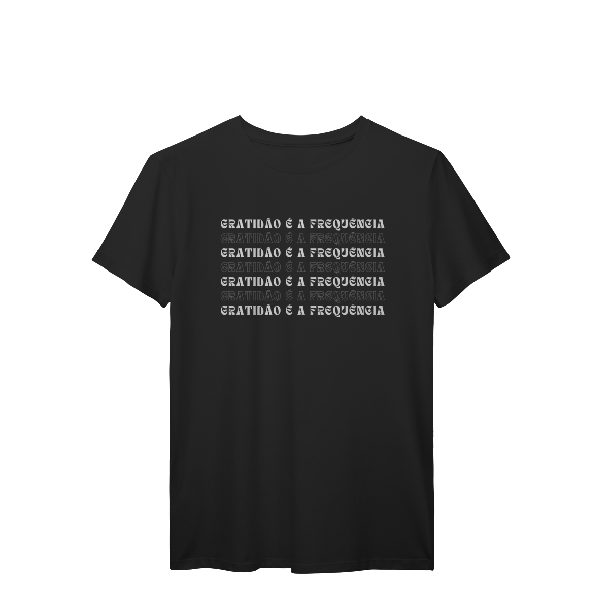 Nome do produto: Camiseta T-Shirt “Gratidão é a Frequência” | Unissex, 9 Cores