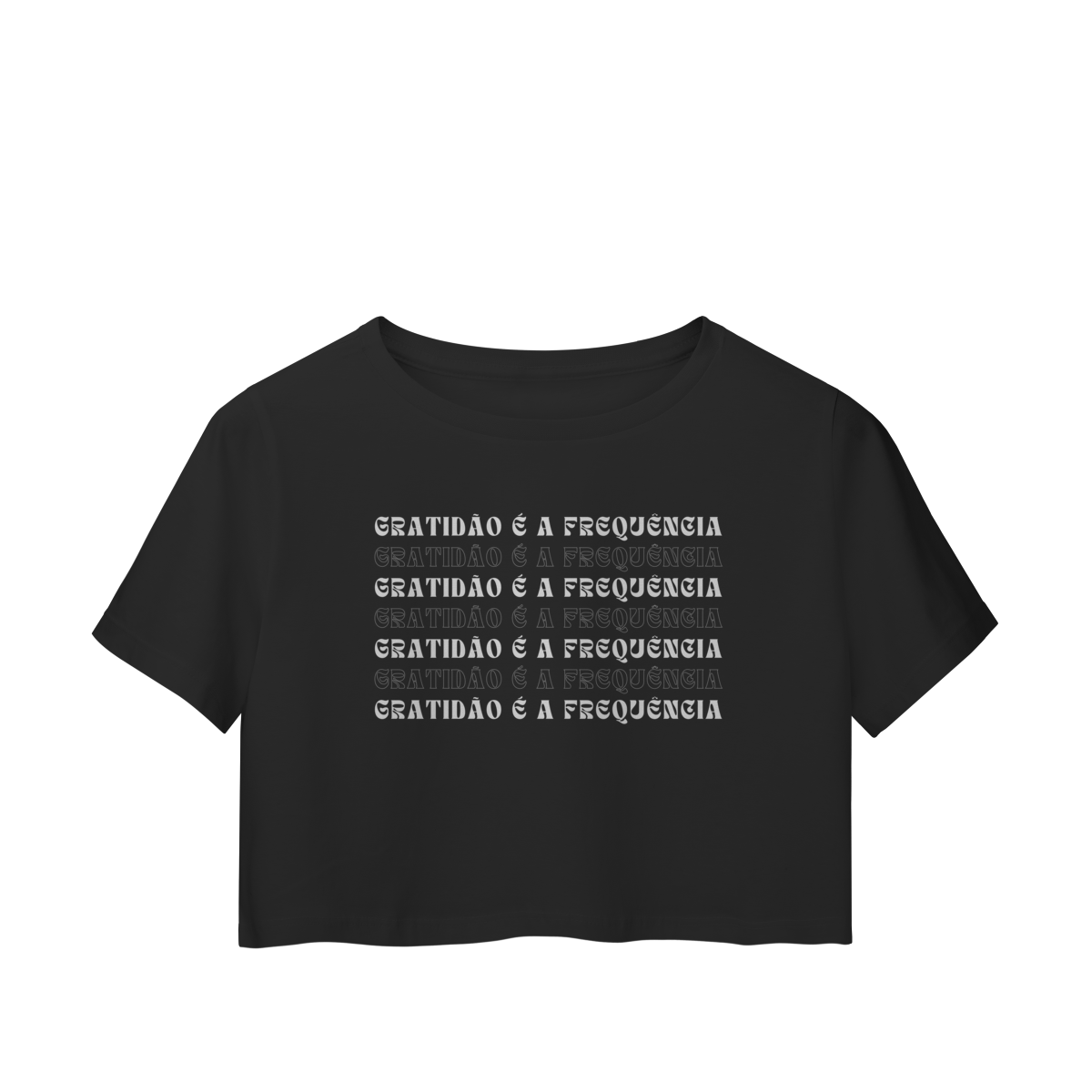 Nome do produto: Camiseta Cropped “Gratidão é a Frequência”