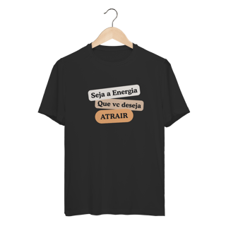 Nome do produto Camiseta Sport Dry UV “Seja Energia” – Coleção Frequência Positiva