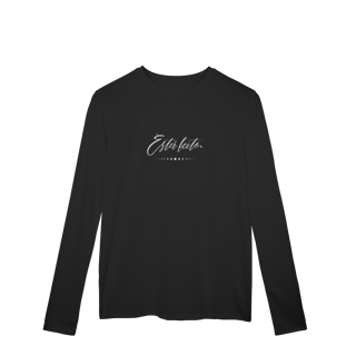 Nome do produto Camiseta Manga Longa Sport Dry UV “Está feito.” – Coleção Manifestar é Vibração