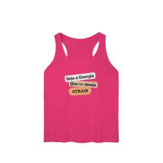 Nome do produto Camiseta Regata Fem. Sport Dry UV “Seja Energia” – Coleção Frequência Positiva